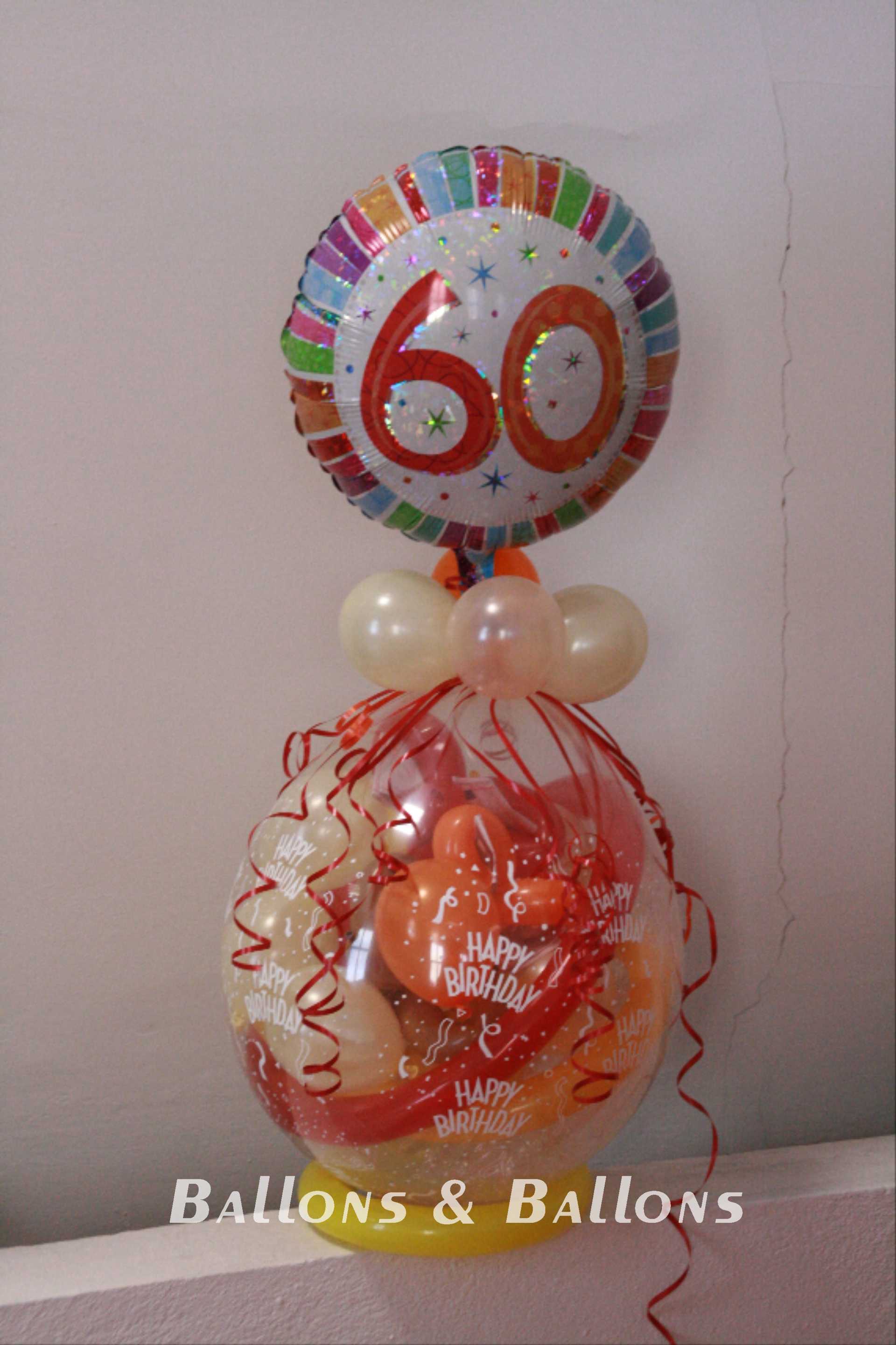 Ein Geburtstagsballon für eine 60-jährige Person.